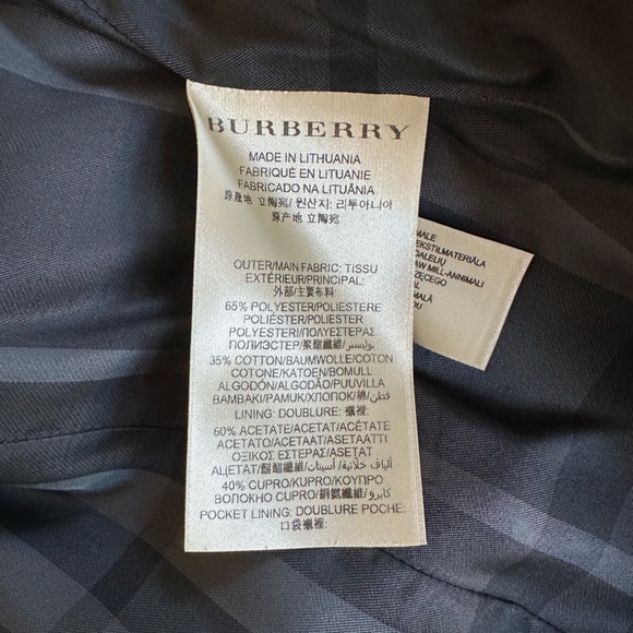 Burberry Short Black Trench Coat Size 6 - Picture 10 of 12